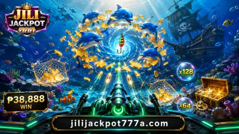 JILI777 fishing underwater chase continuing after the cannon response with the target still in motion
