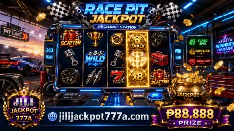 JILI777 slot reel scene with emerald depth and gold symbols during a slowing spin