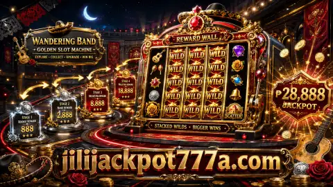 JILI777 slot result screen with settled symbols and bright gold feedback glow