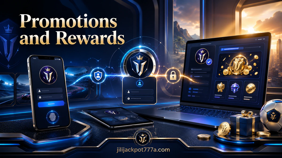 JILI777 promotion artwork in antique gold and emerald
